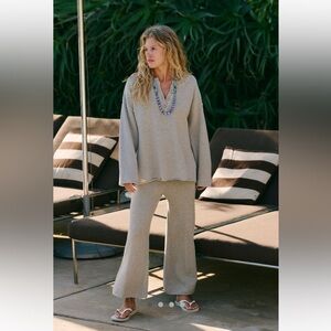 Free People Light Blue Hailee sweater set